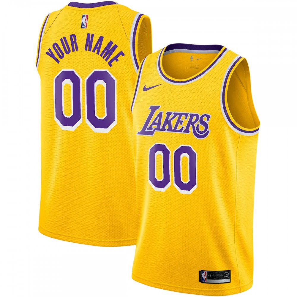 Los Angeles Lakers Youth Custom Swingman Jersey Gold - Icon Edition-Pro Kit Vault | Brand New 26/27 Sports Jerseys